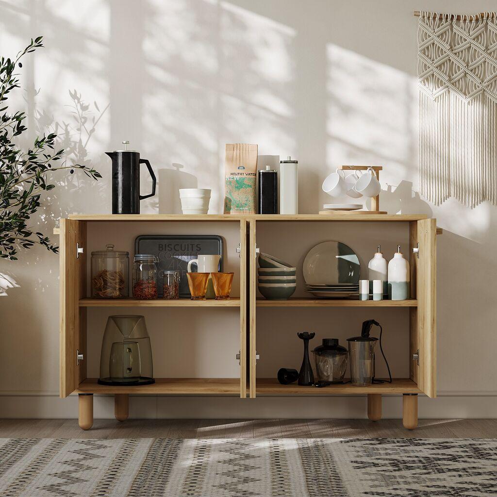 Hanah Home Konzola Venedik, 120x73,6x29,6  cm, Hrast