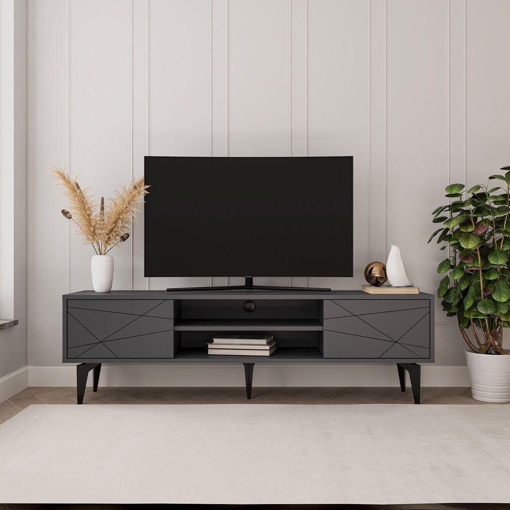Hanah Home TV Komoda Brendon, 160x48,2x39,6 cm, Antracit