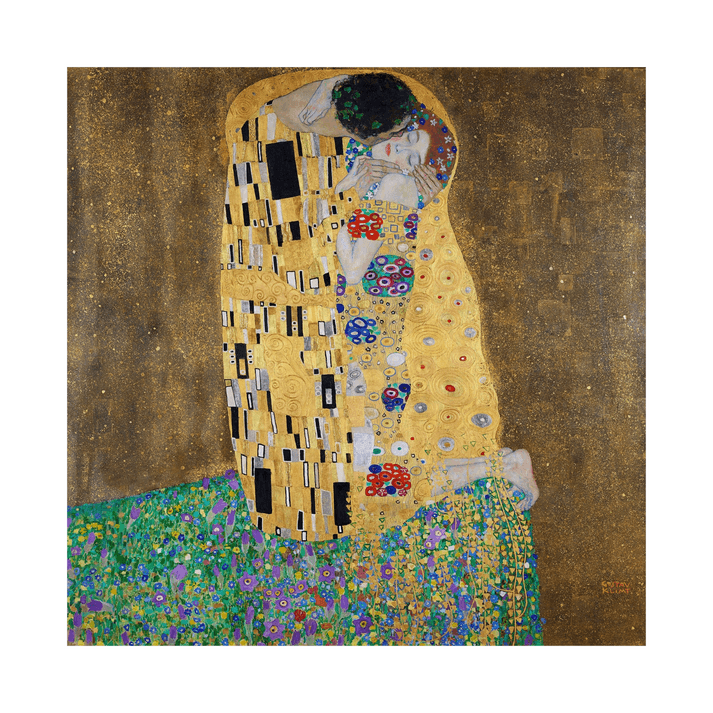 Canvas Slika na platnu Kiss, Gustav Klimt, 100 x 100 cm