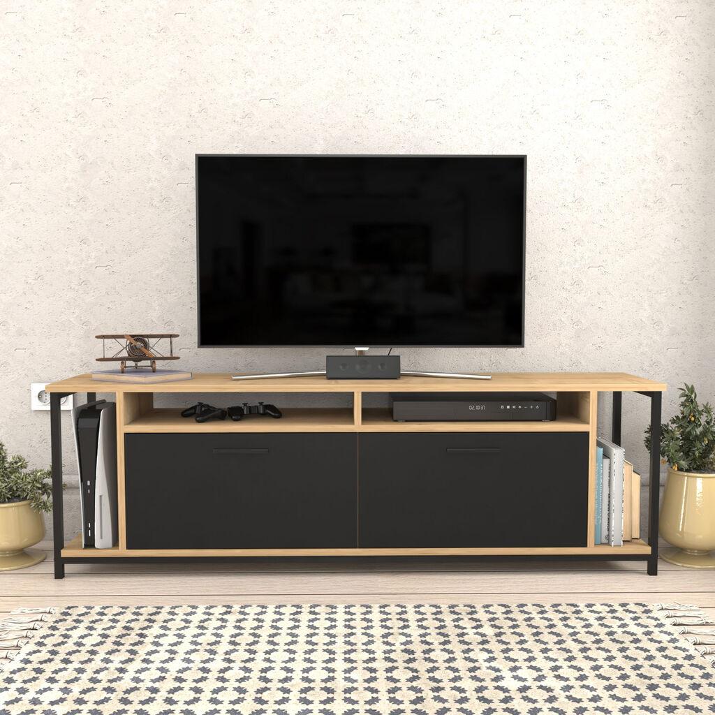 Hanah Home TV Komoda Omar, 160x50,8x35 cm, Hrast-Crna