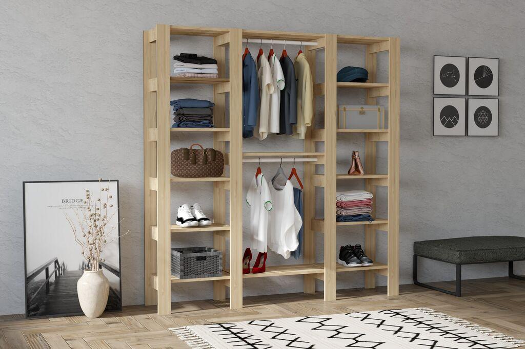 Hanah Home Garderober City, 161.4x180x 33,6 cm, Bež