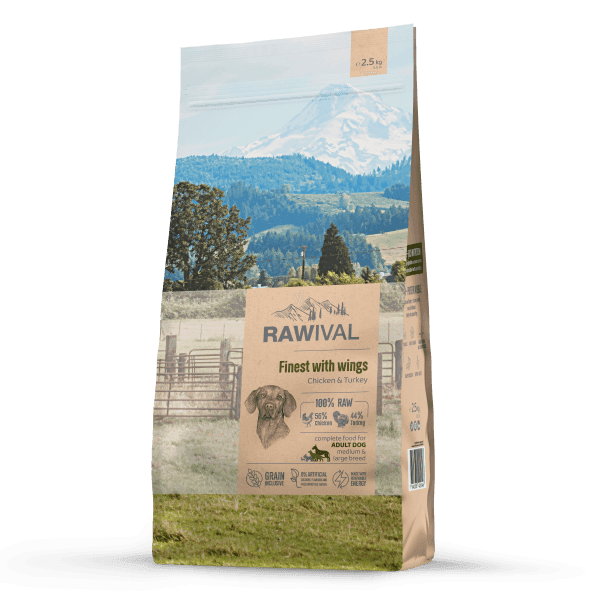 Craftia Rawival Suva hrana za odrasle pse srednjih i velikih rasa, sa piletinom i ćuretinom, 2.5kg