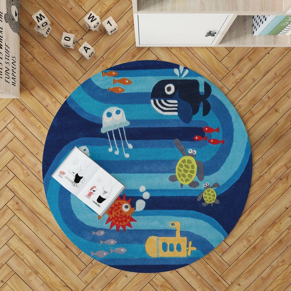 Conceptum Hypnose Tepih Woopamuk131, 160X160 cm, Tamnoplavi