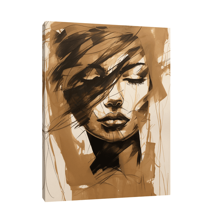 Canvas Slika na platnu Dama sa suptilnim pogledom, Bez rama, 45 x 60 cm