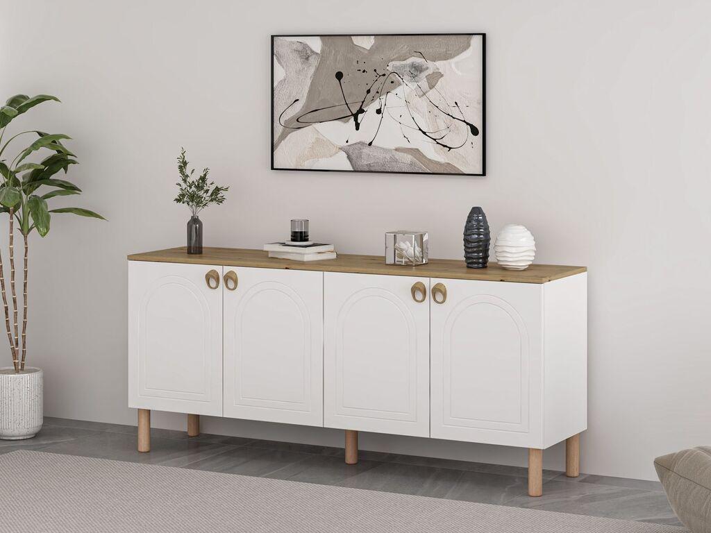 Hanah Home Konzola Lotus, 180x81x45 cm, Bela