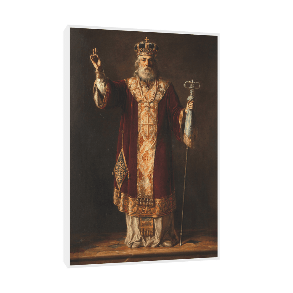 Canvas Slika na platnu Sveti Nikola, Uroš Predić, Sa ramom, 30 x 45 cm, Beli