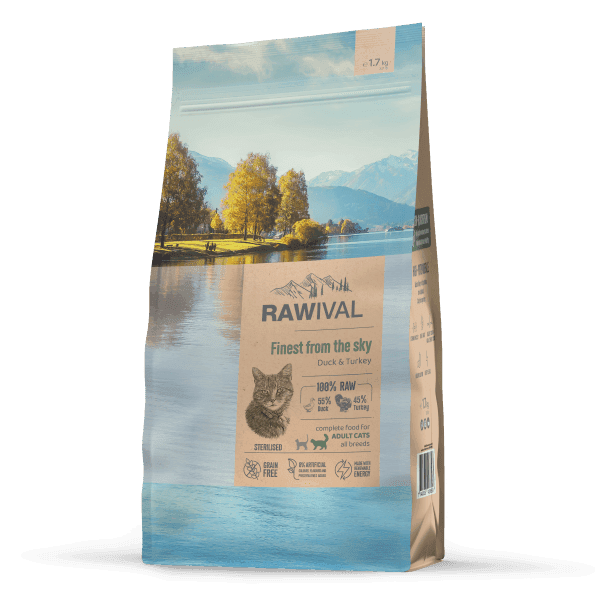 Craftia Rawival Suva hrana za odrasle sterilisane mačke, sa pačetinom i ćuretinom, 1.7kg