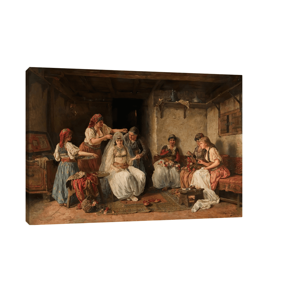 Canvas Slika na platnu Kićenje Neveste-Paja Jovanović, Bez rama, 120x80 cm