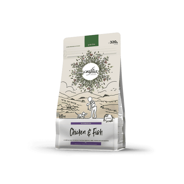 Craftia Harmona Suva hrana za mačiće, mačke, sa piletinom i ribom, 320g