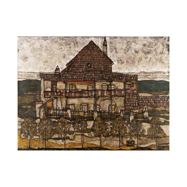 Canvas Slika na platnu House with Shingle Roof, Egon Schiele, 60 x 45 cm
