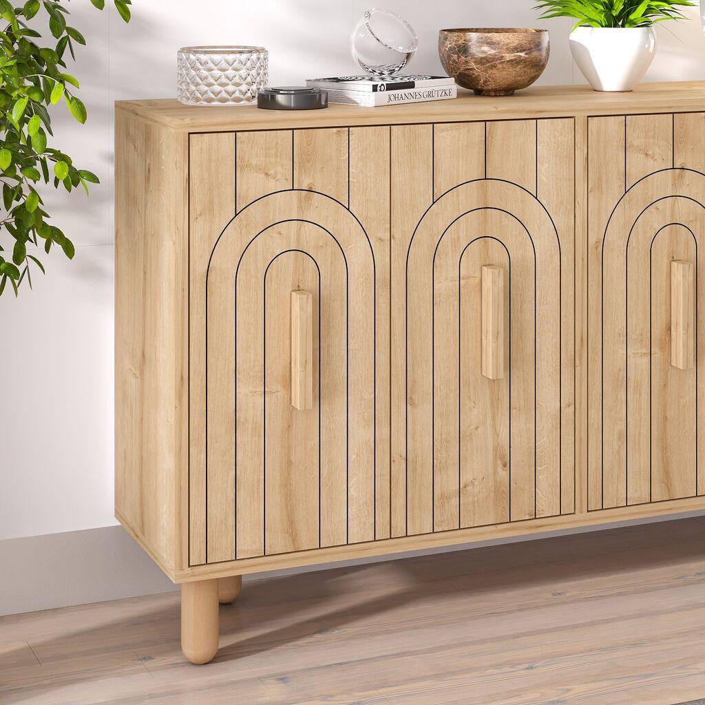 Hanah Home Konzola Tiger, 120x73,6x29,6  cm, Hrast