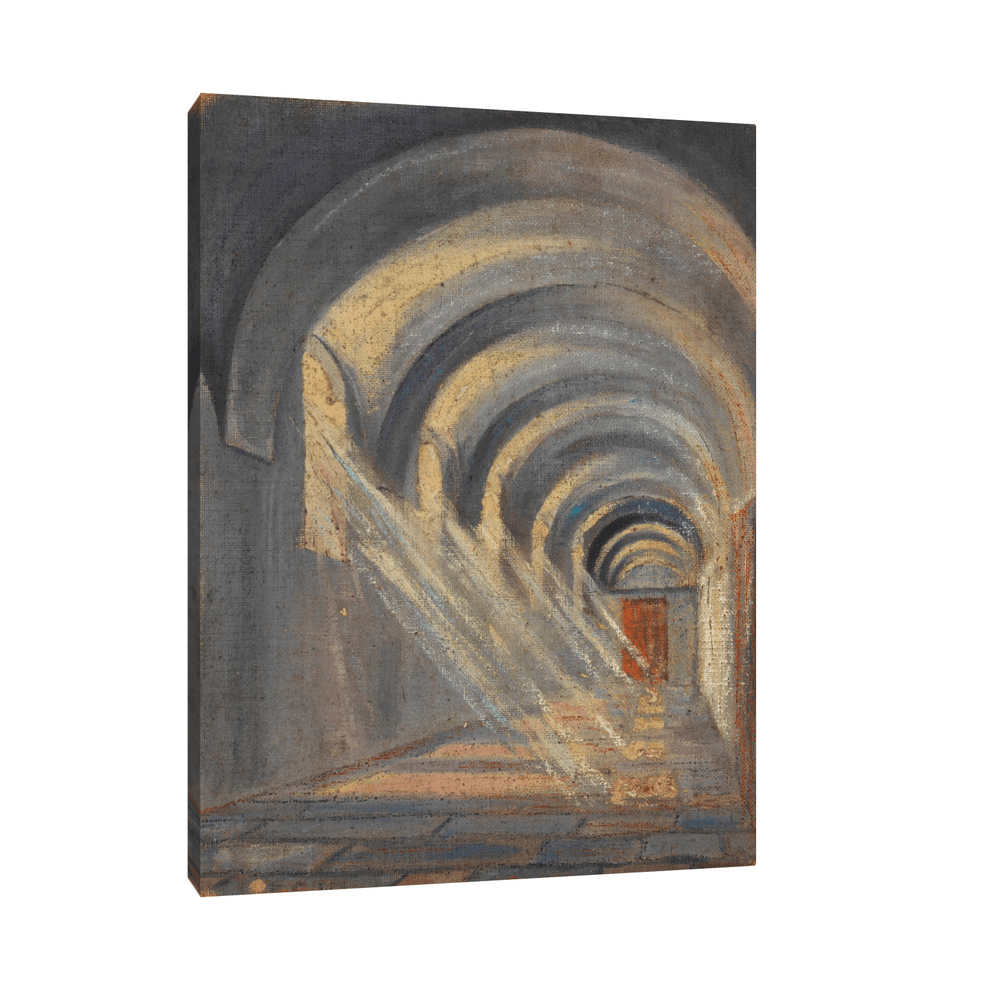 Canvas Slika na platnu Kreuzgang mit einfallendem Sonnenlicht, Egon Schiele, Bez rama, 30 x 40 cm