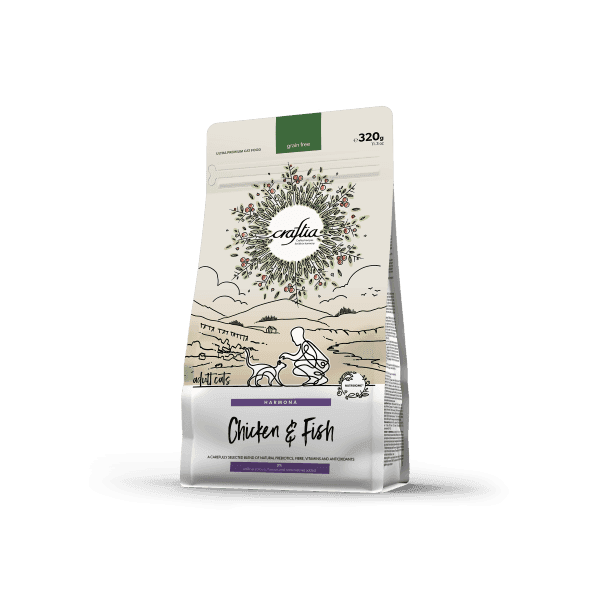 Craftia Harmona Suva hrana za odrasle mačke, sa piletinom i ribom, 320g