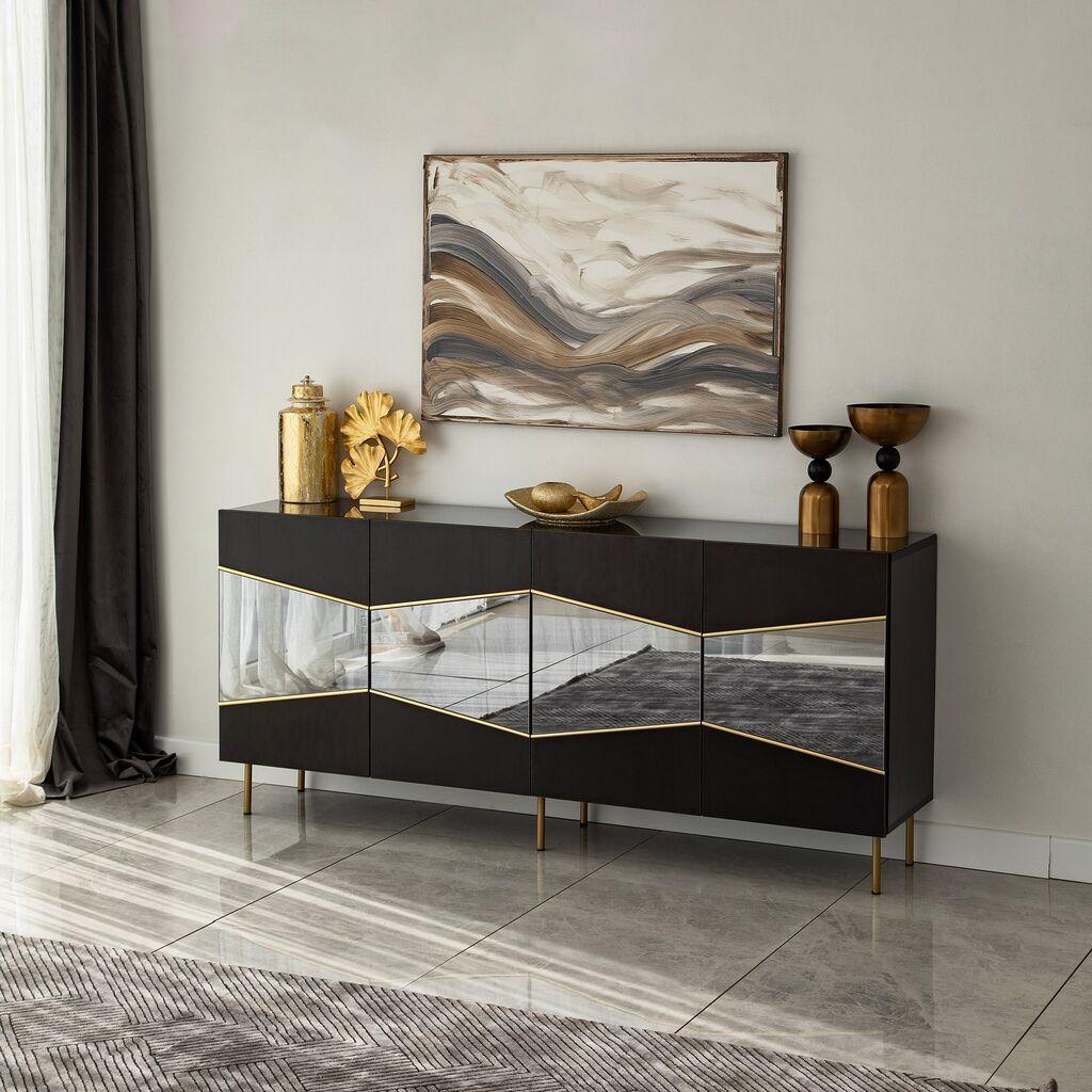 Hanah Home Konzola Nice, 180x80x40 cm, Crna