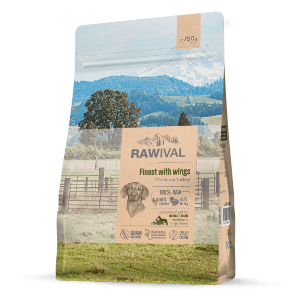 Craftia Rawival Suva hrana za odrasle pse srednjih i velikih rasa, sa piletinom i ćuretinom, 0.75kg