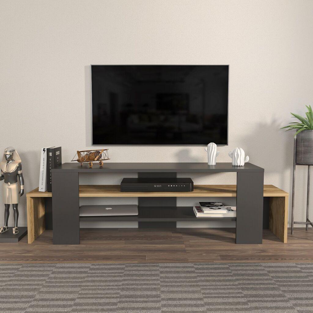 Hanah Home TV Komoda Lenora, 150x45x35 cm, Crno-Hrast
