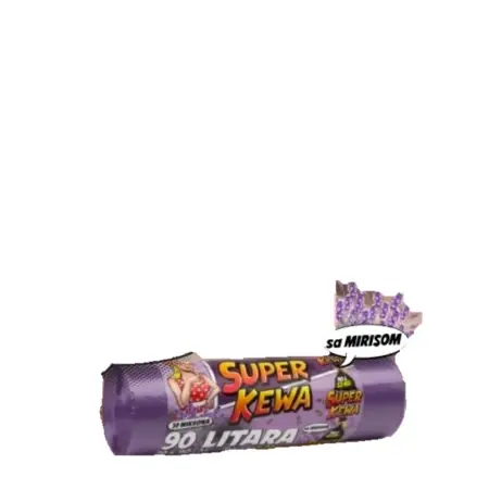Super Kewa Kese za smeće, 90 l, 8  Komadaada, Miris lavande, Ljubičaste
