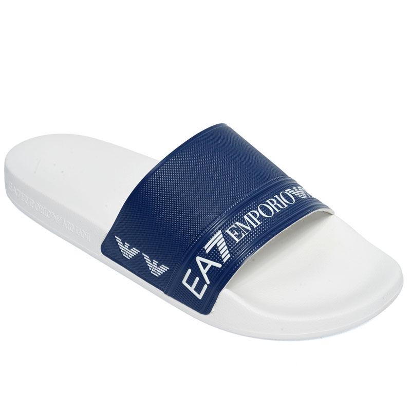 Emporio Armani Muške papuče, Plavo-bele