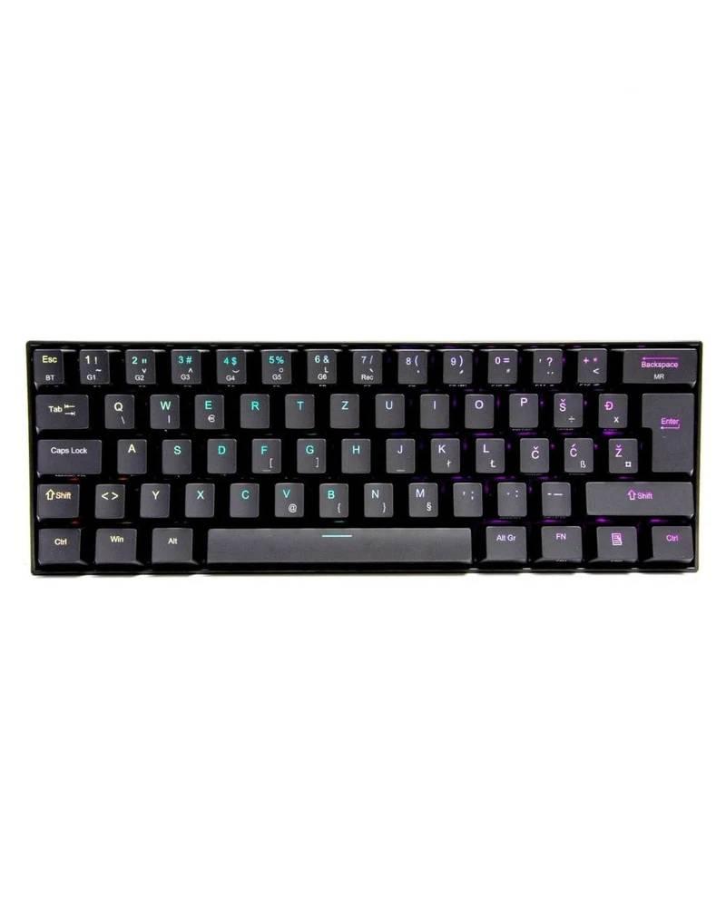 Redragon Gaming tastatura Draconic K530 YU RGB Pro, Bežična, Mehanička, Bluetooth, 60%,Brown Switch, Crna