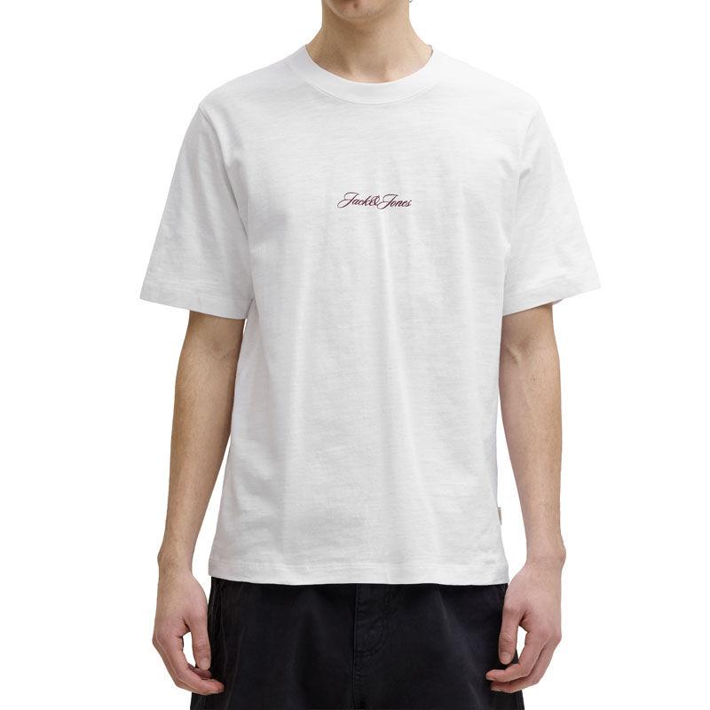 Jack & Jones Muška majica Jorcassis Aop Element Tee Ss Cn, Bela