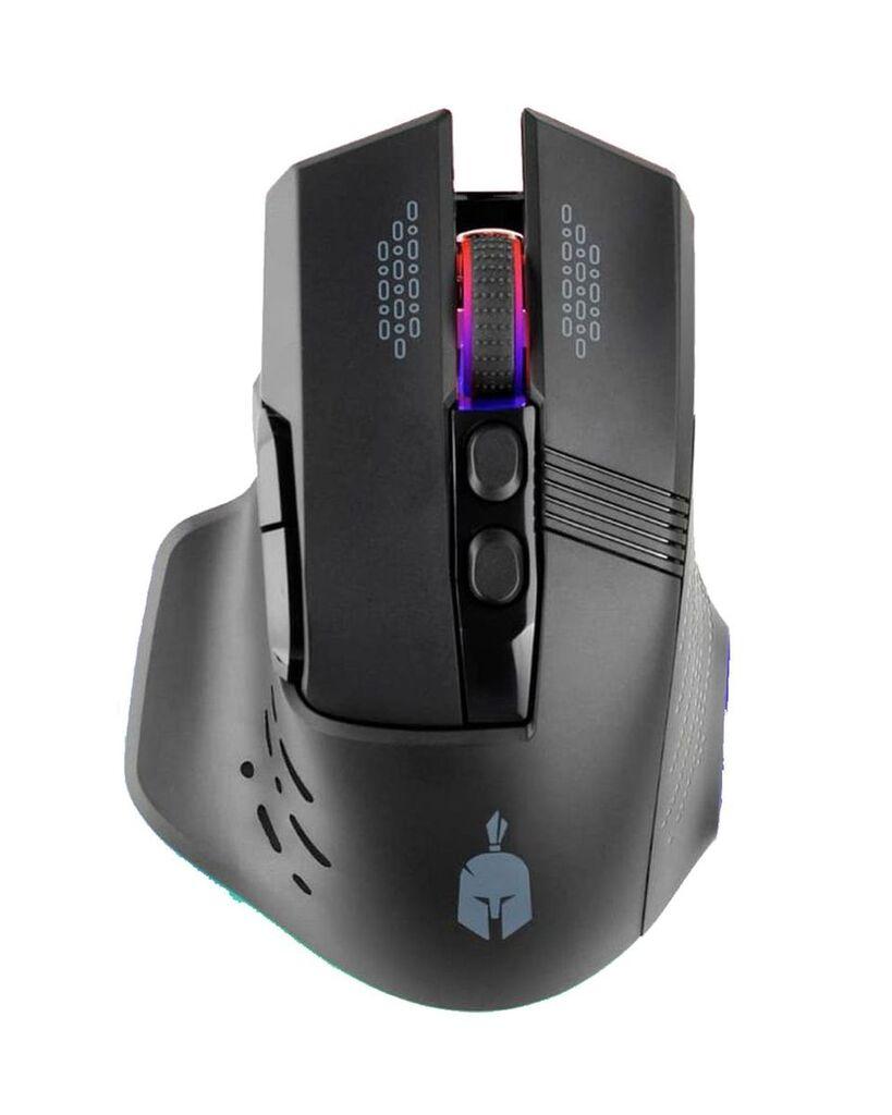 Spartan Gear Gaming miš Cecrops, Bežični, Optički, 12800dpi, Crni