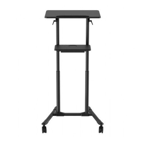 Gembird Mobilni sto sa točkićima, 1110–1345 mm, TVS-DESK-01-BK, Crni