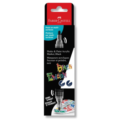 Faber-Castell Flomaster Shake and Paint, 1 komad, Crni