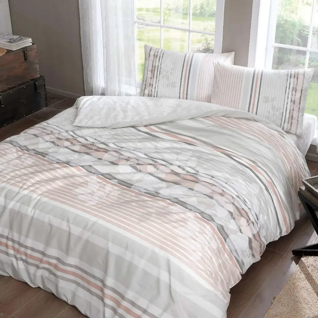 Tac Set posteljine Melanie, 100x200cm, Belo-sivi