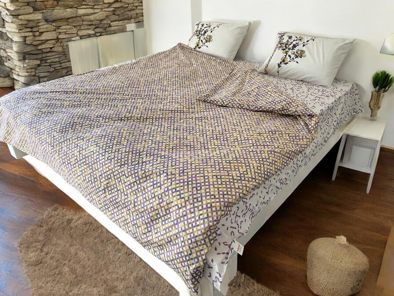 Posteljina za francuski ležaj D20, 160x220cm, Šarena