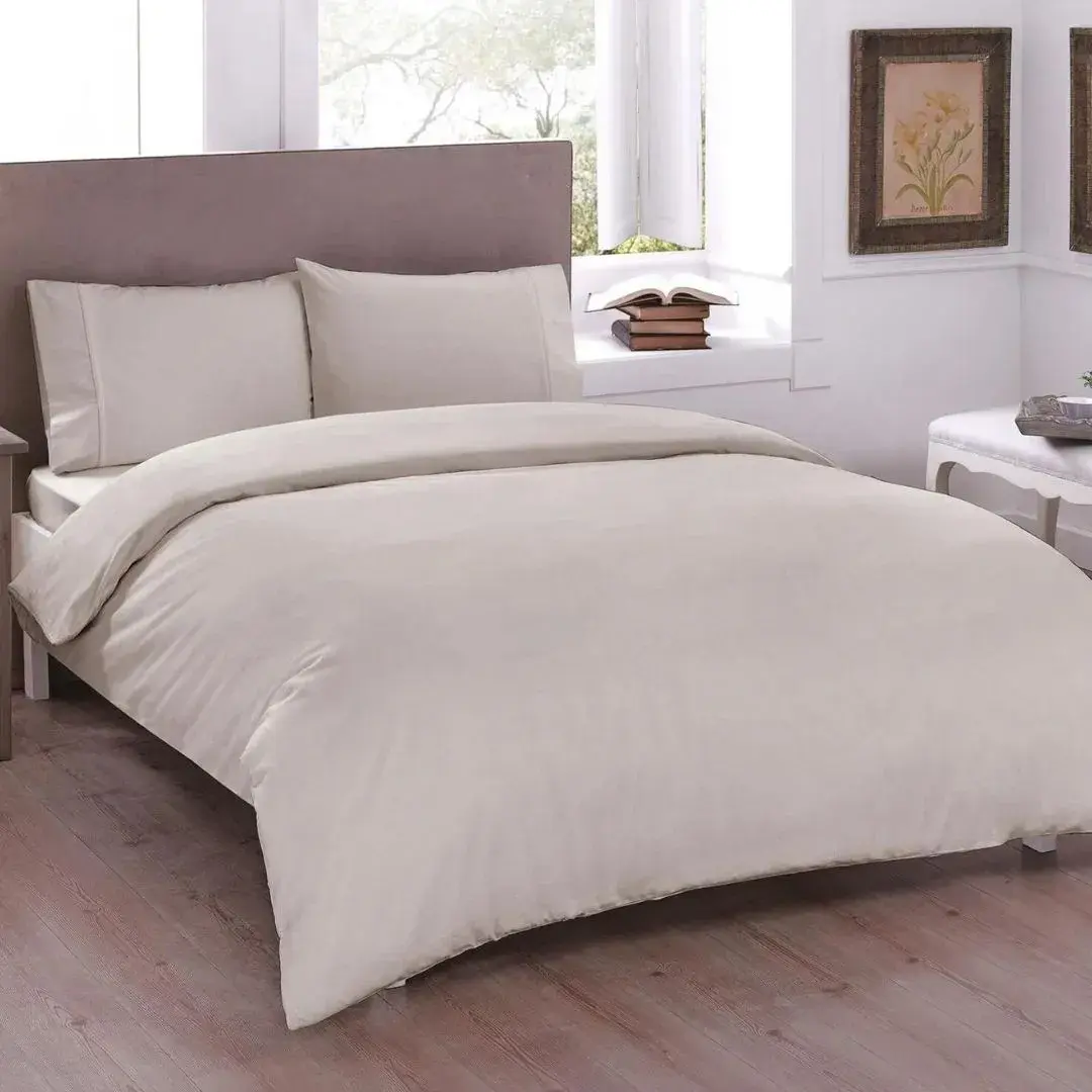 Tac Set posteljine Basic, 200x220cm, Krem