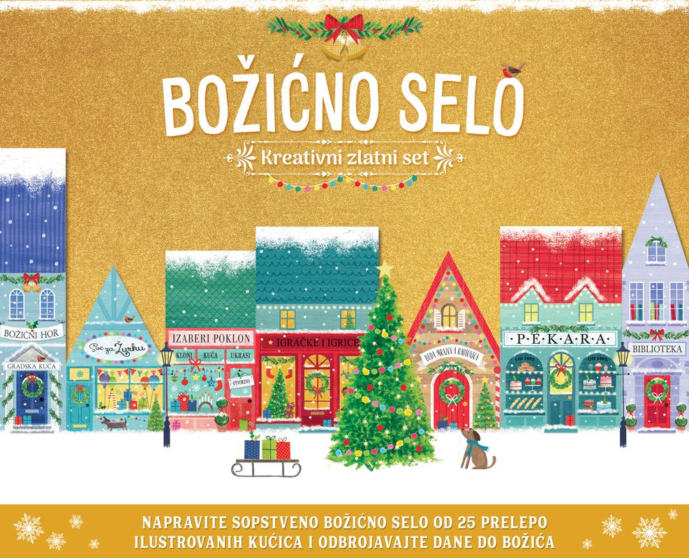 Božićno selo – kreativni zlatni set