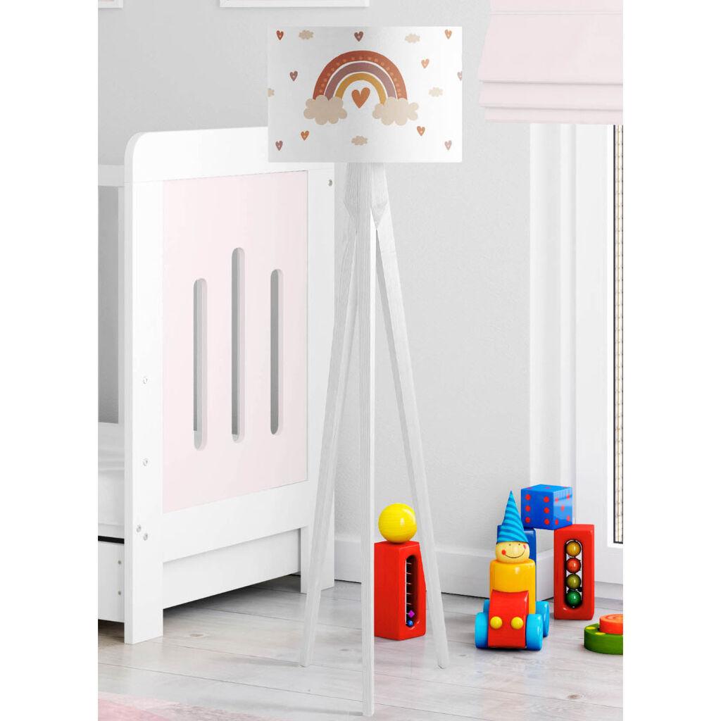 Bata i seka Dečija podna lampa Duga, Bela