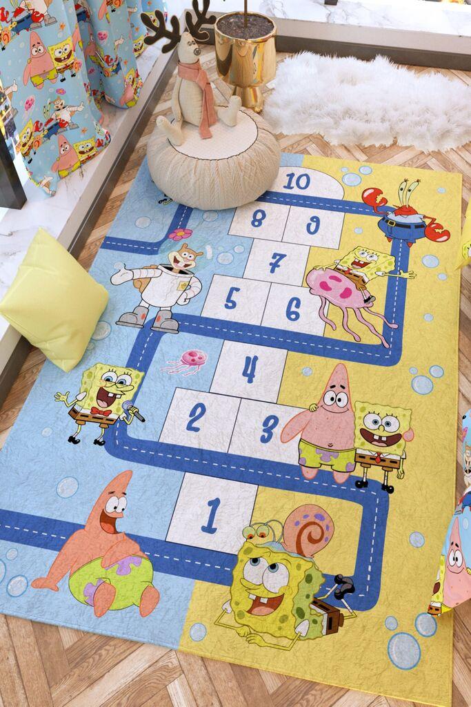 Bata i seka Dečiji tepih Sunđer Bob, 150x200cm, Žuto-plavi