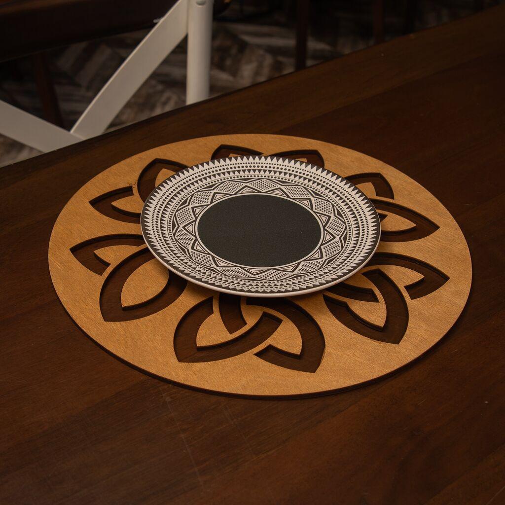 Hermia Set podmetača za sto Lugh, Drveni, 4 komada, Smeđa