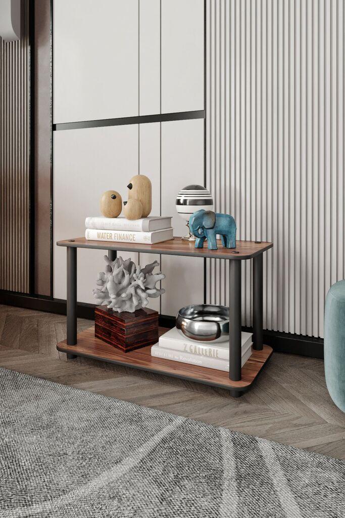 Nordure Sto za dnevnu sobu Bookcase 2-, Braon