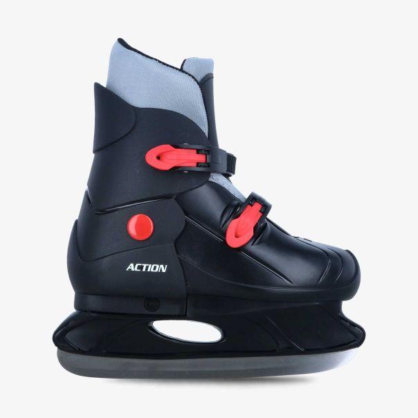 Action Klizaljke za dečake Hard shell, Crne