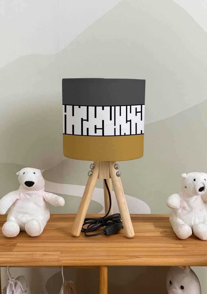 Bata i seka Dečija stona lampa Sivo-braon