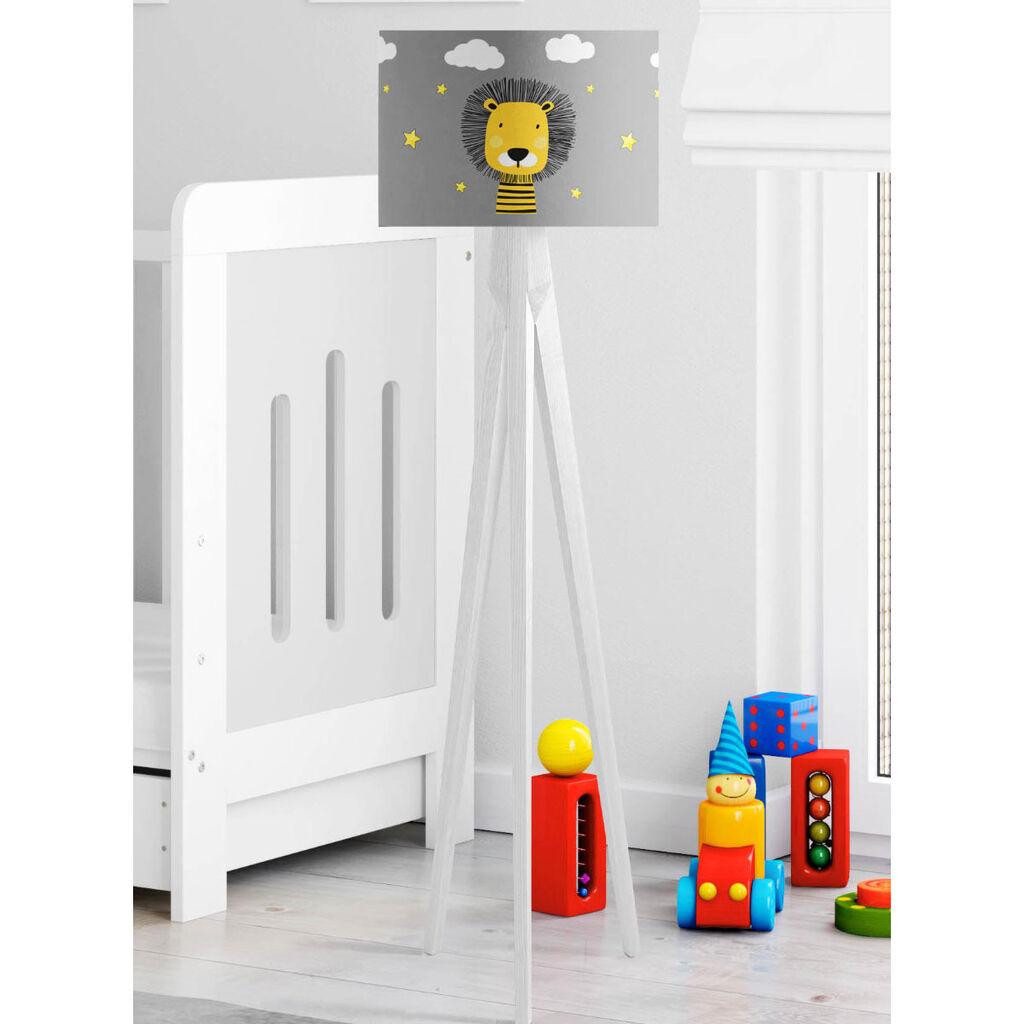 Bata i seka Dečija podna lampa Lav, Siva