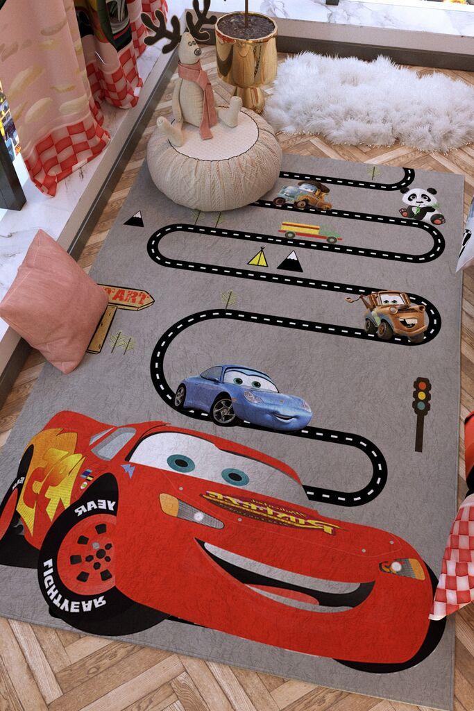 Bata i seka Dečiji tepih Autići, 100x150cm, Sivi