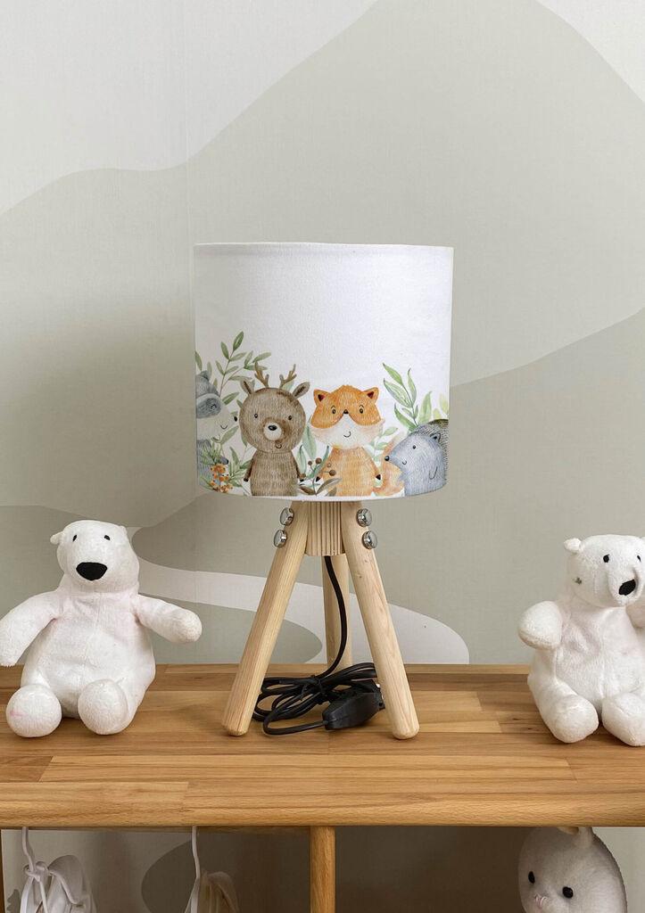 Bata i seka Dečija stona lampa Životinje, Bela