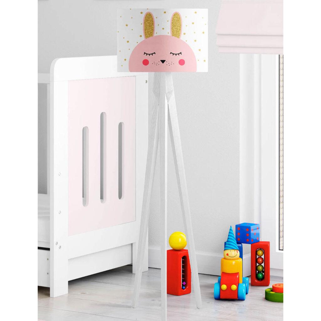 Bata i seka Dečija podna lampa Zec, Bela