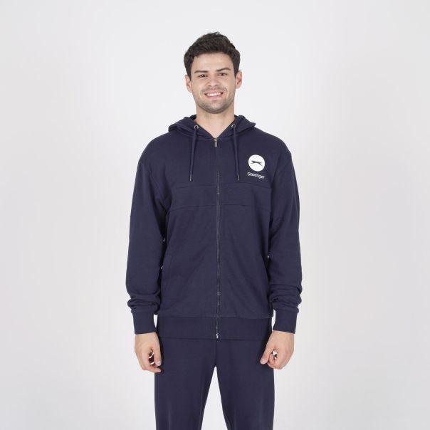 Slazenger Muški duks sa kapuljačom Classic full zip, Teget