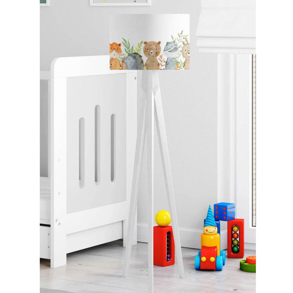 Bata i seka Dečija podna lampa Životinje, Bela