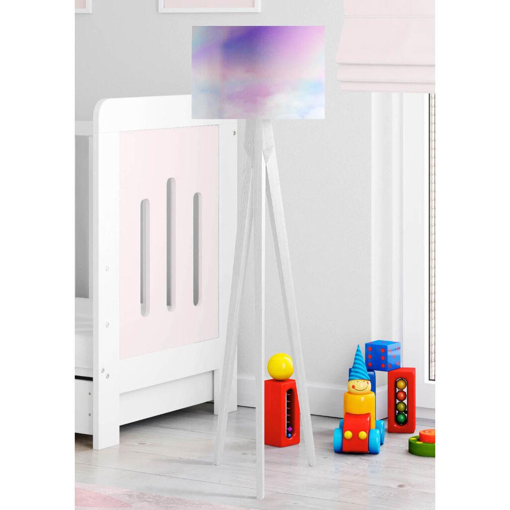 Bata i seka Dečija podna lampa, Belo-ljubičasta