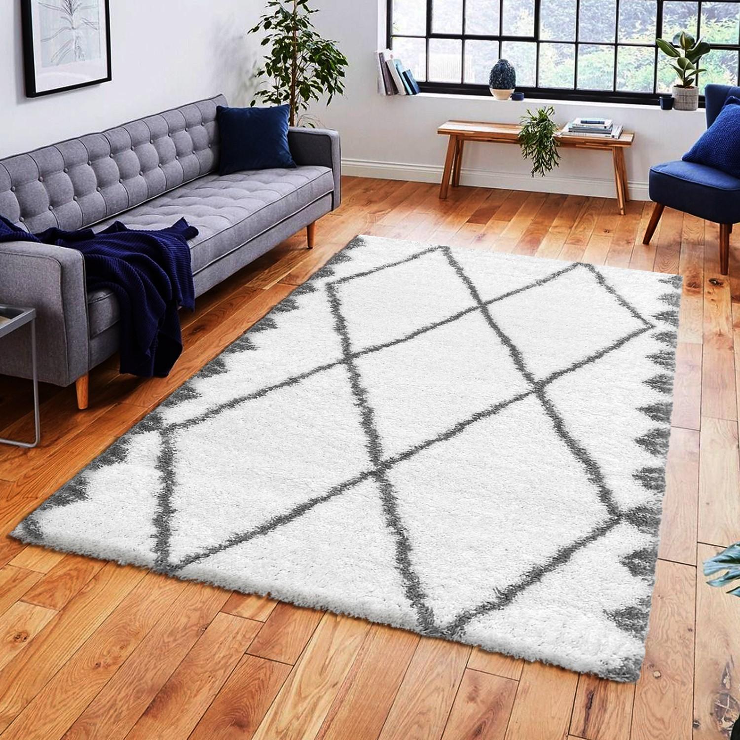 Conceptum Hypnose Tepih 80x150cm Belo-Sivi