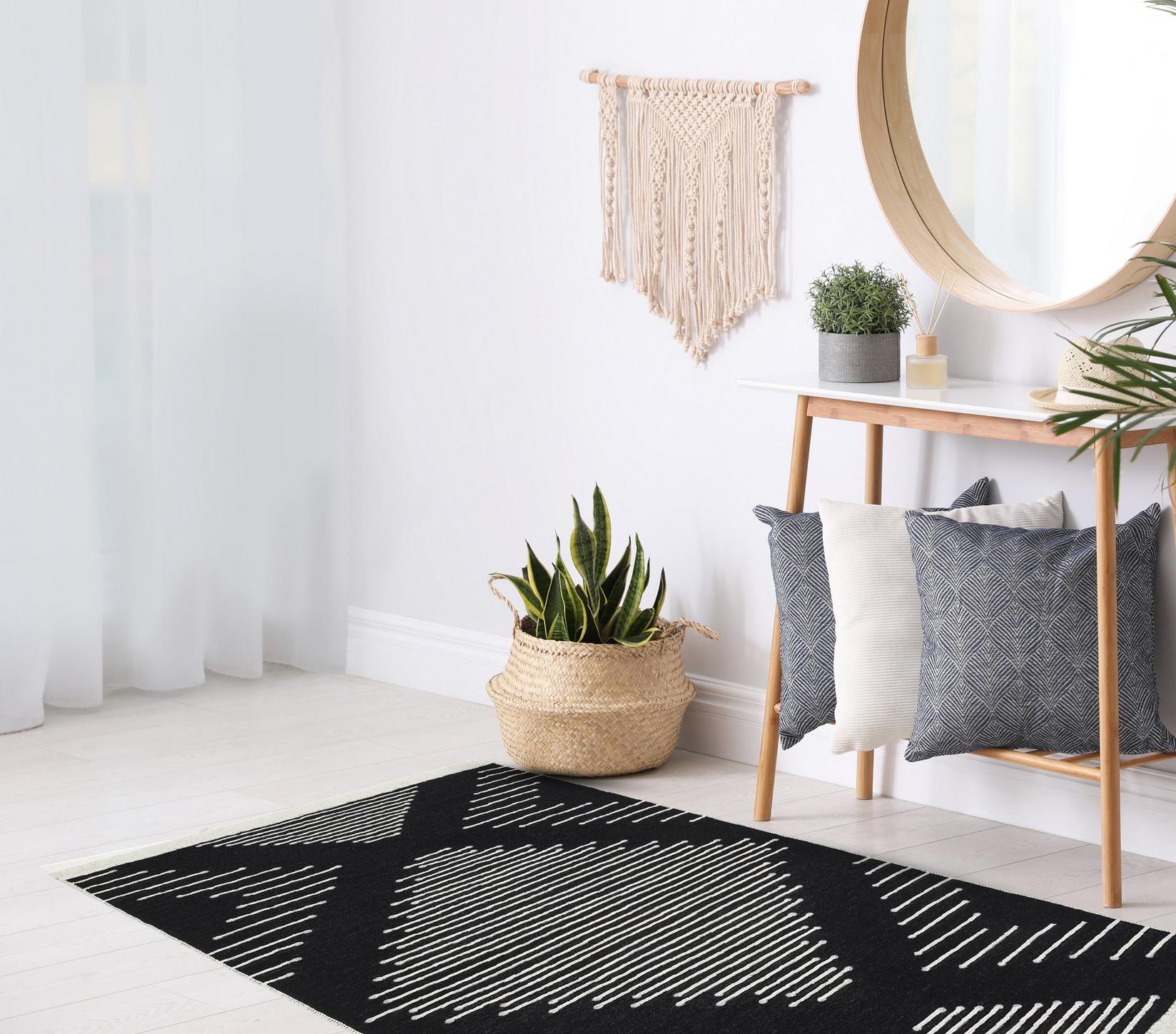 Conceptum Hypnose Tepih 80x300cm Crno-Beli