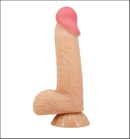 Realistični silikonski dildo Lisle, 20cm, Boja kože