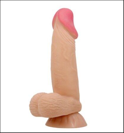 Realistični silikonski dildo Duvall, 19.5cm, Boja kože