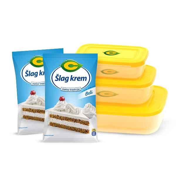 C Šlag krem beli 2x500g