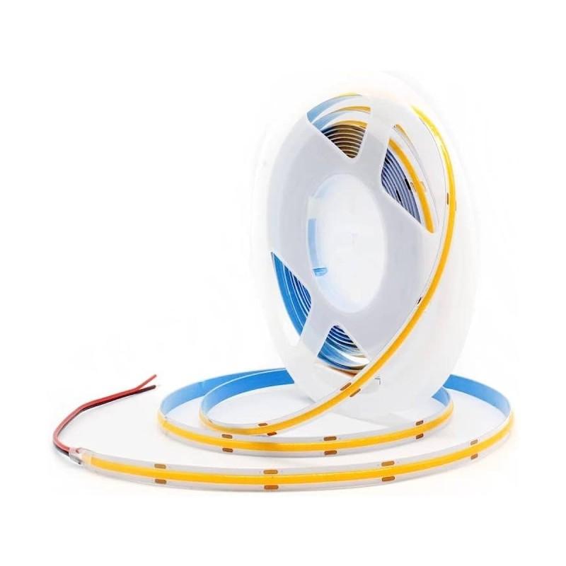 AURA-LIGHT Led traka Cob, 10W, 24V, 3000K, IP20, AH-WCOB, 5m, Bela